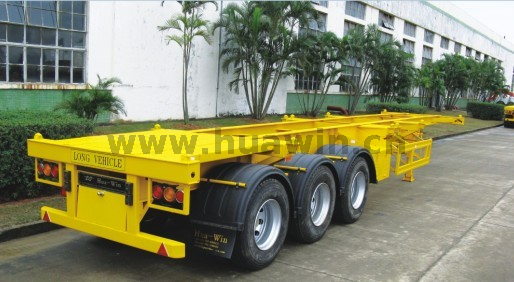 Sinotruk 3 eixos 40FT semi-reboque plano com Jost King Pin