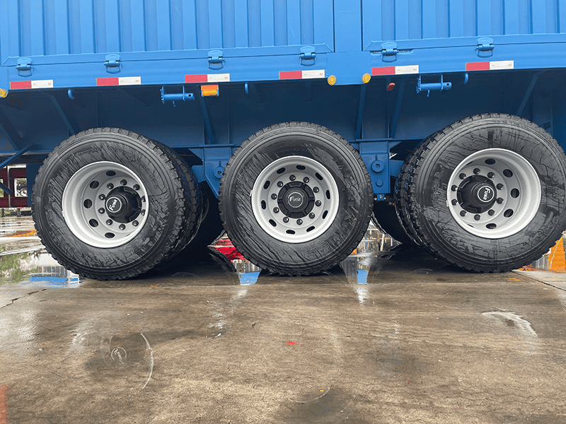 3 eixos de 40 pés de parede lateral semi trailer-4