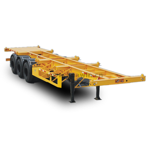 40 pés 3 eixos esqueléticos de recipiente semi -trailer