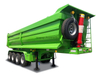 4 eixos 26cbm de dump semi trailer