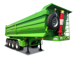 4 eixos 26cbm de dump semi trailer