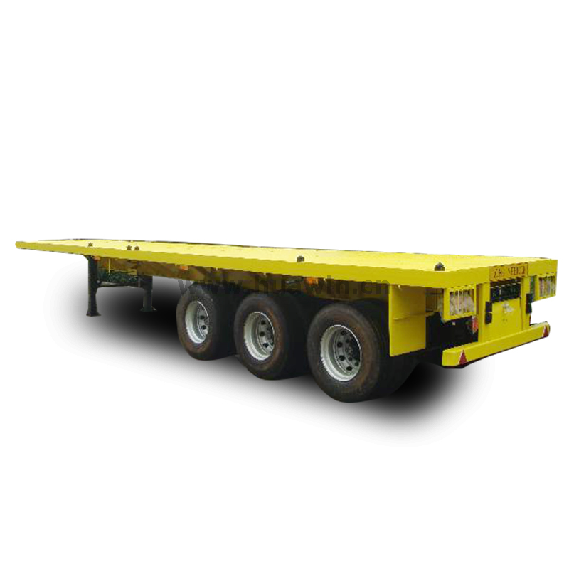 Sinotruk 3 eixos 40FT semi-reboque plano com Jost King Pin