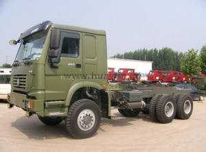 Sinotruk Howo 6x6 Chassi de caminhão de carga AWD de tração nas quatro rodas
