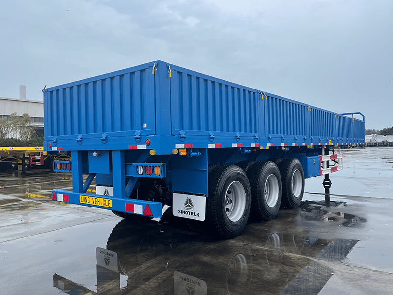 3 eixos de 40 pés de parede lateral semi trailer-2