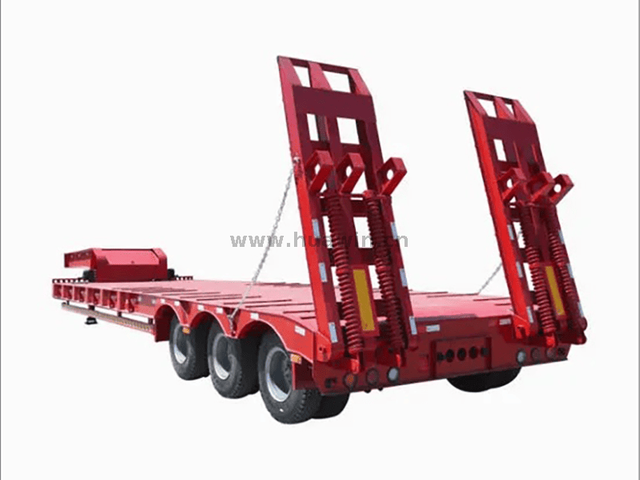 3 eixos de veículos especiais veículos semi -trailer de cama baixa