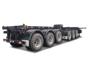 20ft+40ft 3 eixos Superlink Flatbed Trailer