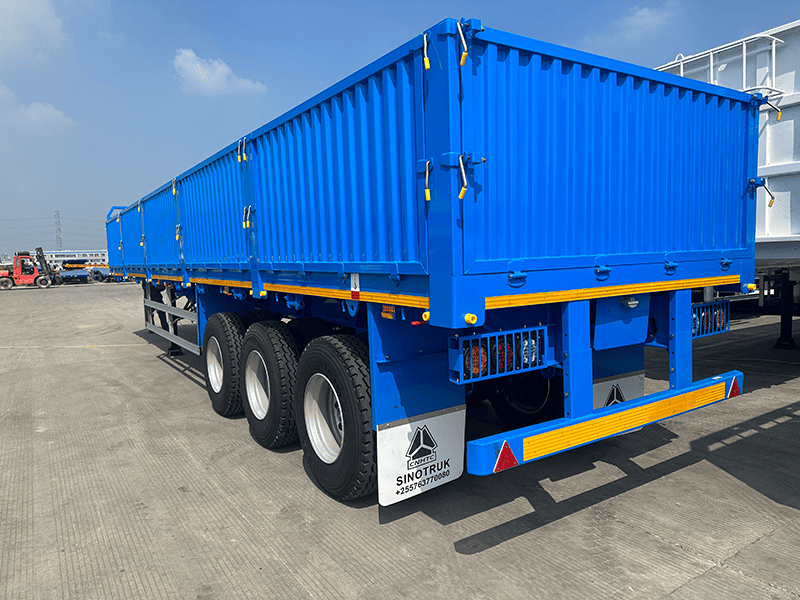 3 eixos de 40 pés de parede lateral semi trailer-7
