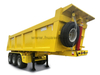 3 eixos 26cbm de dump semi trailer