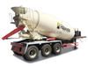Trailer de misturador de concreto sinotruk 3 eixos