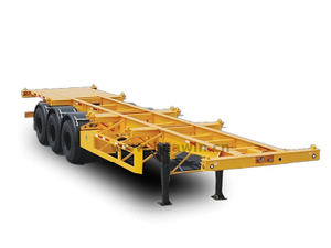 40 pés 3 eixos esqueléticos de recipiente semi -trailer