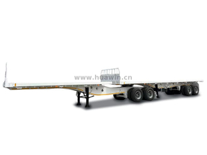 20ft+40ft 2 eixos Superlink Flatbed Trailer